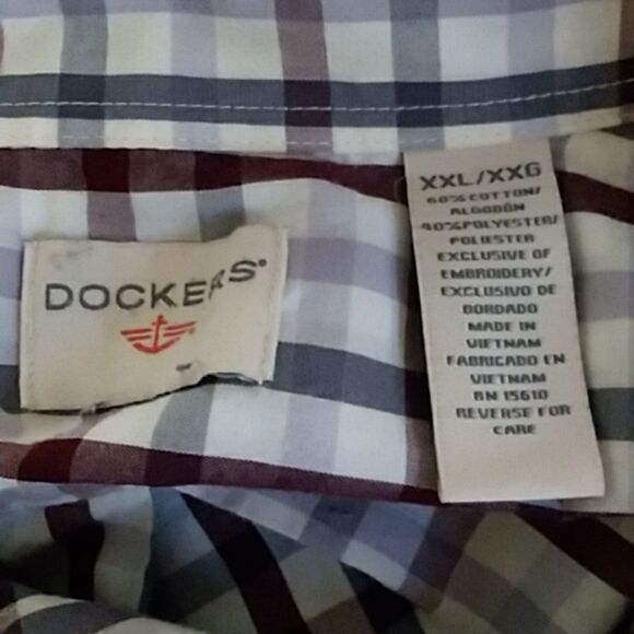 Dockers button down men's shirt size XXL, cotton blend - Picture 4 of 5